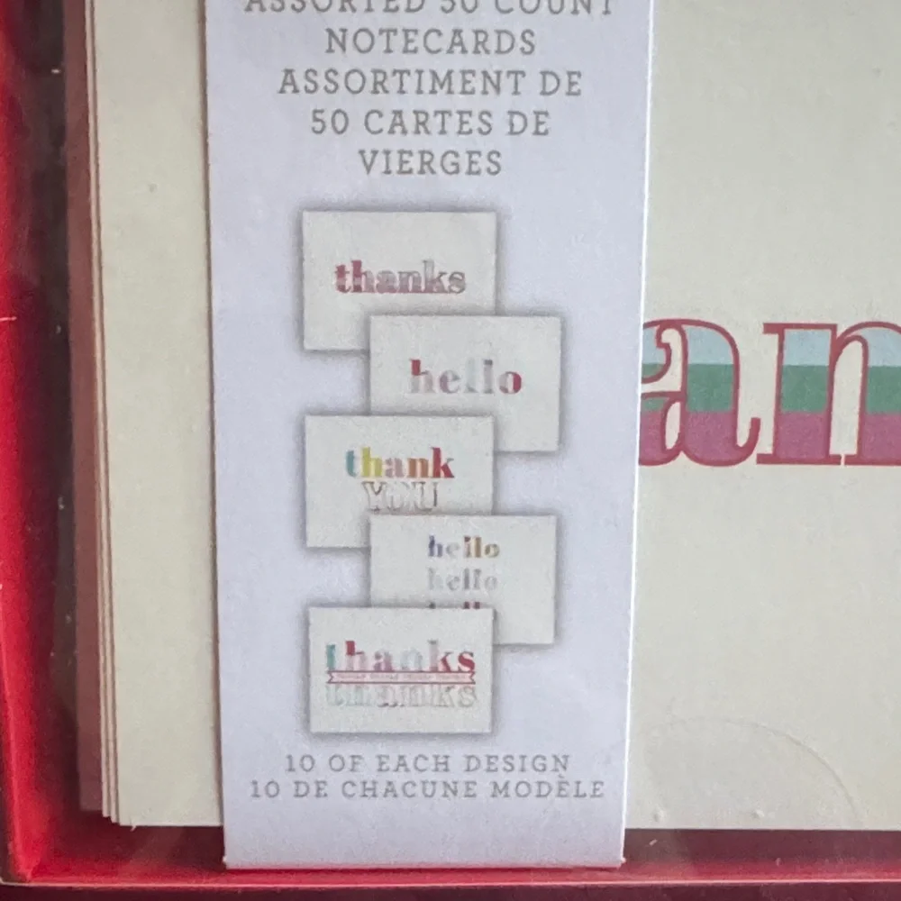 NEW Boxed Thank You Cards - set of 50 cards and envelopes